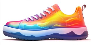 梦幻彩虹运动鞋设计图