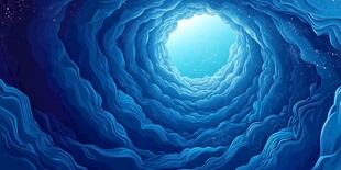 梦幻蓝色深海漩涡奇景