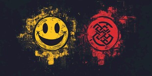 笑脸与符号的艺术碰撞