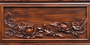 精美木雕花卉装饰图案
