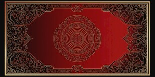 红色中式古典花纹背景图