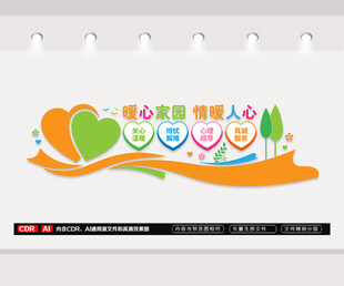暖心家园文化墙