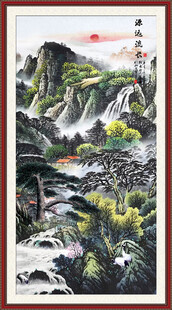 竖幅山水画