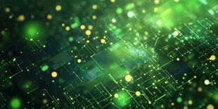 科技感绿色虚拟数字背景