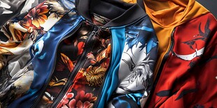 多彩印花夹克展示