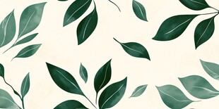 清新绿叶图案背景素材