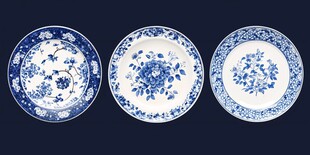 蓝白青花瓷盘艺术赏鉴