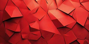 红色立体多边形纹理背景