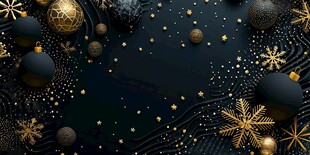 黑金圣诞装饰背景图