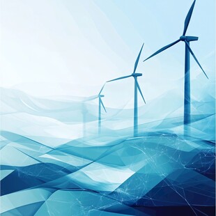 蓝色梦幻风电场