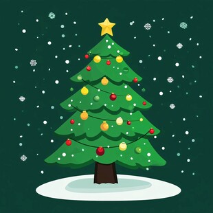 圣诞树上的节日装饰