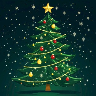 梦幻圣诞树 闪耀节日氛围