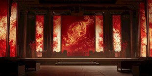 中式古风华丽厅堂场景