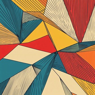 几何抽象多彩图案背景