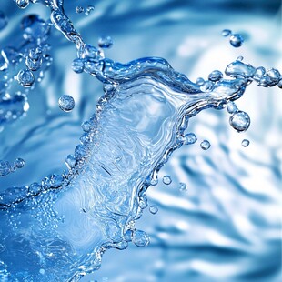蓝色水花动态瞬间