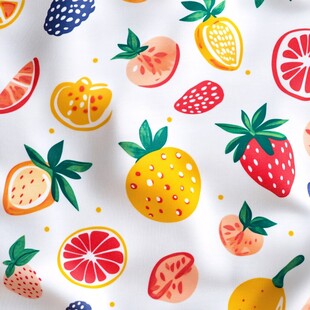 水果图案布料 清新可爱风
