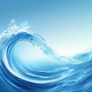 蓝色海浪 动态水之美