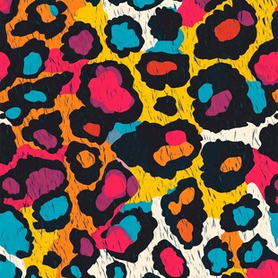 多彩豹纹图案设计素材