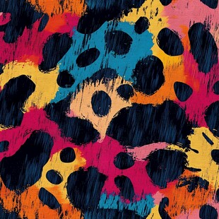 多彩抽象斑点艺术图案