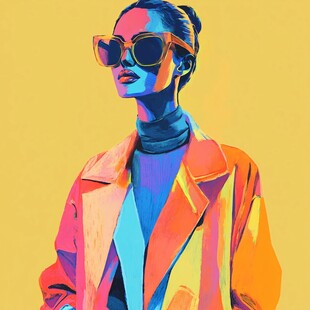 时尚酷感女士插画形象