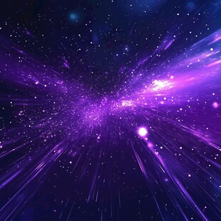 梦幻紫色星空宇宙特效