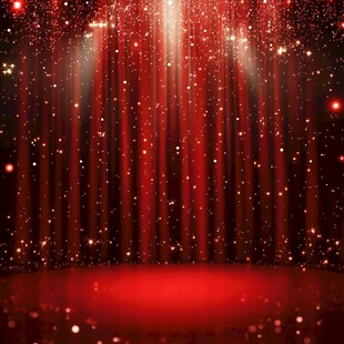 红色闪耀舞台背景特效