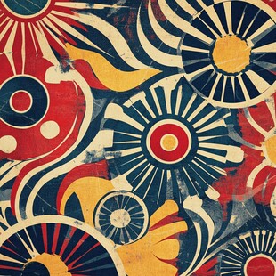 复古波普风几何图案背景