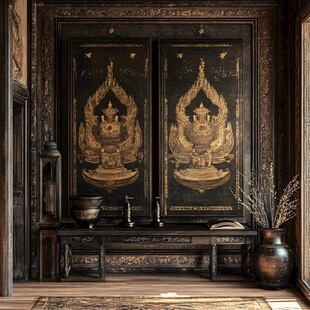 泰式古典风格华丽装饰墙