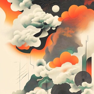 奇幻云海抽象艺术图景