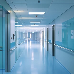 医院洁净走廊的现代图景