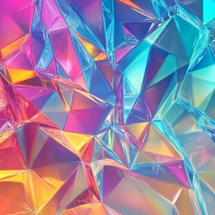 炫彩多面晶体纹理背景