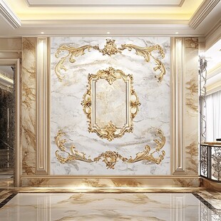 奢华欧式大理石背景墙设计