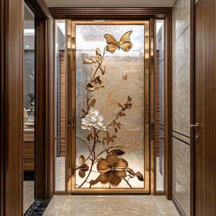 中式雕花玻璃门 优雅精致