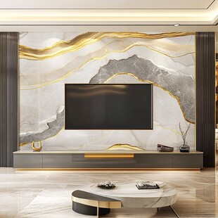 奢华大理石电视背景墙设计