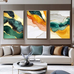 现代客厅抽象艺术挂画组合
