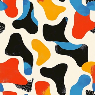 抽象多彩不规则图形图案