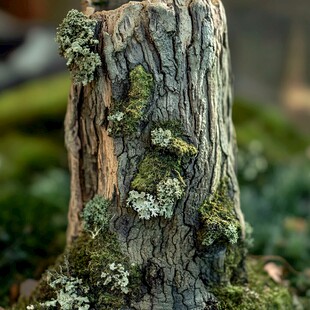 树桩上的苔藓自然景致