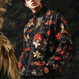 男士印花夹克时尚穿搭