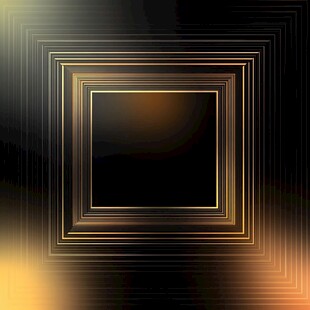 黑金几何线条边框背景图