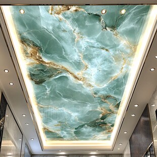 梦幻绿金大理石天花板