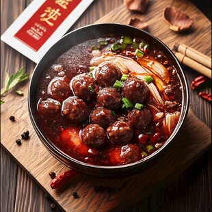 麻辣鲜香的美味牛肉丸汤
