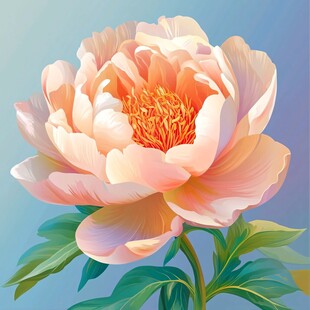 娇艳盛开的粉色牡丹花