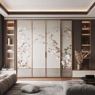 中式典雅衣柜装点温馨客厅
