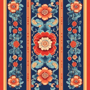 中式古典花卉图案装饰纹