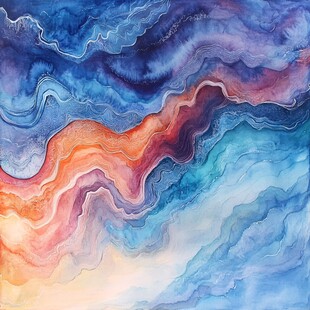 梦幻色彩的流体艺术纹理