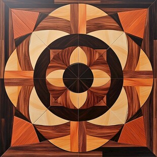 精美几何图案木质装饰画