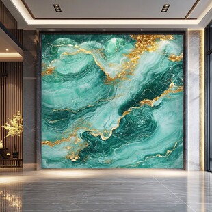绿金大理石纹奢华背景墙
