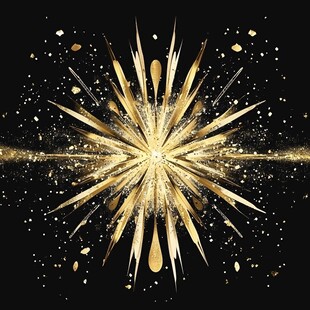 金色光芒爆炸特效图案