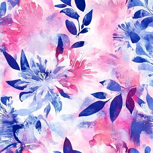 水彩花卉图案设计纹理