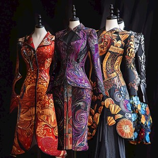 绚丽多彩的复古风时尚服饰